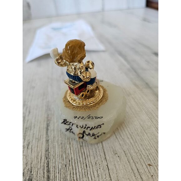 Ron Lee steamer train engine cloud circus 1999 statue figurine gold 922 of 2500 - Picture 5 of 7